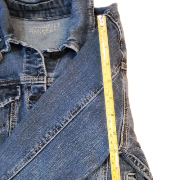 Celebrity Pink Jeans Lightly Factory Distressed Denim Jean Jacket 2X Host Pick - Picture 13 of 16